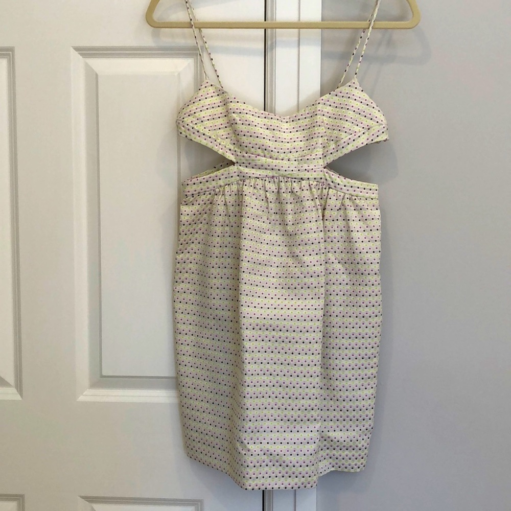 Ali Ro White and Purple Mini Dress